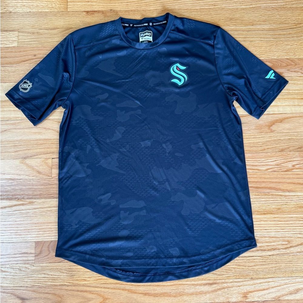 NHL Seattle Kraken Fanatics Dark Blue Camouflage Jersey